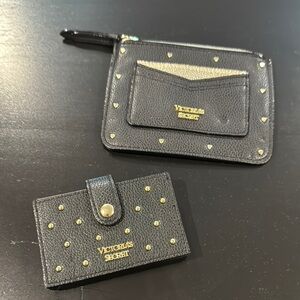 Victoria's Secret Black and Gold Card Holder Set